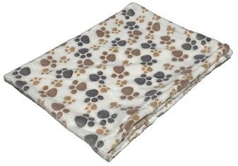 KOC POLAROWY W JASNE ŁAPKI 70x50cm KOC POLAROWY W JASNE ŁAPKI 70x50cm