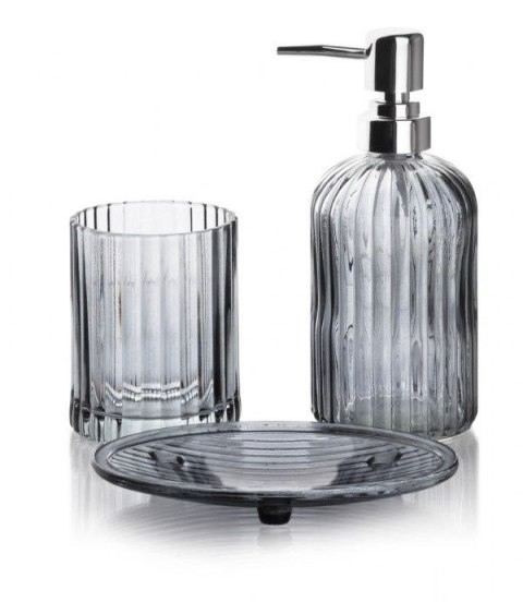 KOMPLET ŁAZIENKOWY 400ML SZARY KOMPLET ŁAZIENKOWY 400ML SZARY