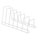 STOJAK NA POKRYWKI I TALERZE METALOWY BIAŁY 34X17X18,5 CM STOJAK NA POKRYWKI I TALERZE METALOWY BIAŁY 34X17X18,5 CM