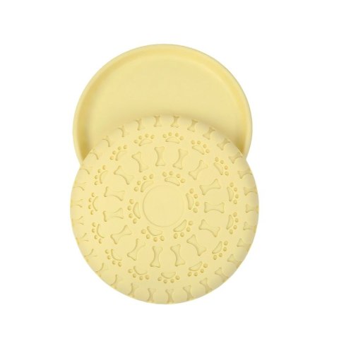 ZABAWKA DLA PSA FRISBEE MISKA NA KARMĘ WODĘ 2w1 ZÓŁTA ZABAWKA DLA PSA FRISBEE MISKA NA KARMĘ WODĘ 2w1 ZÓŁTA