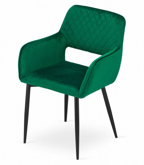 Krzesło AMALFI - zielony aksamit x 1 Krzesło AMALFI - zielony aksamit x 1