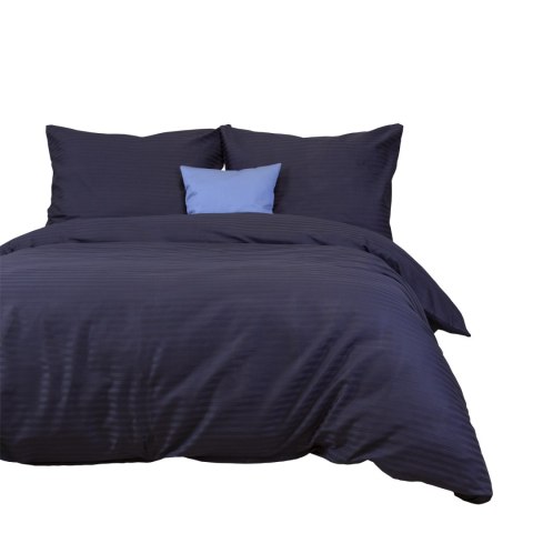 Pościel satyna bawełniana CIZGILI NAVY BLUE/220X200 EXCLUSIVE Pościel satyna bawełniana CIZGILI NAVY BLUE/220X200 EXCLUSIVE
