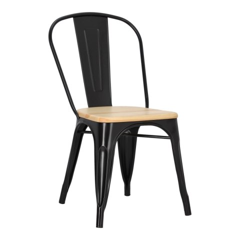 Krzesło Paris Wood czarne sosna naturalna Krzesło Paris Wood czarne sosna naturalna