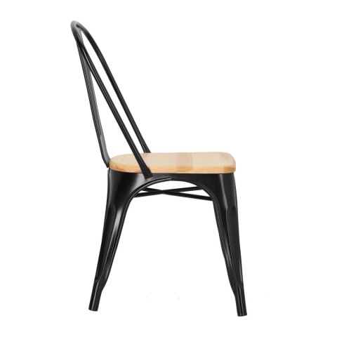 Krzesło Paris Wood czarne sosna naturalna Krzesło Paris Wood czarne sosna naturalna