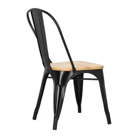Krzesło Paris Wood czarne sosna naturalna Krzesło Paris Wood czarne sosna naturalna