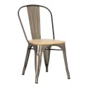 Krzesło Paris Wood metaliczne sosna naturalna Krzesło Paris Wood metaliczne sosna naturalna