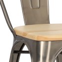 Krzesło Paris Wood metaliczne sosna naturalna Krzesło Paris Wood metaliczne sosna naturalna