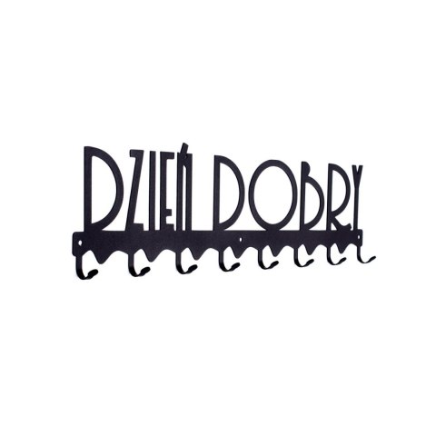 Wieszak ścienny Dzień dobry 02 czarny Wieszak ścienny Dzień dobry 02 czarny
