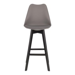 Stołek barowy Norden wood black high PP ciemny szary