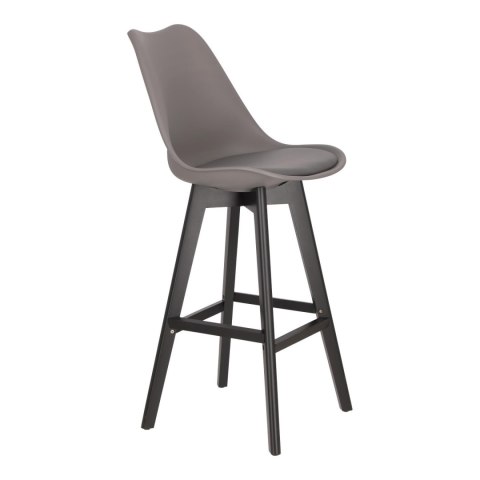 Stołek barowy Norden wood black high PP ciemny szary Stołek barowy Norden wood black high PP ciemny szary