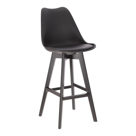 Stołek barowy Norden wood black high PP czarny Stołek barowy Norden wood black high PP czarny