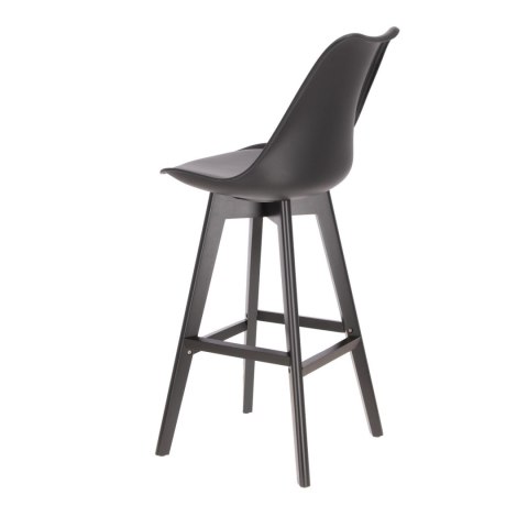 Stołek barowy Norden wood black high PP czarny Stołek barowy Norden wood black high PP czarny