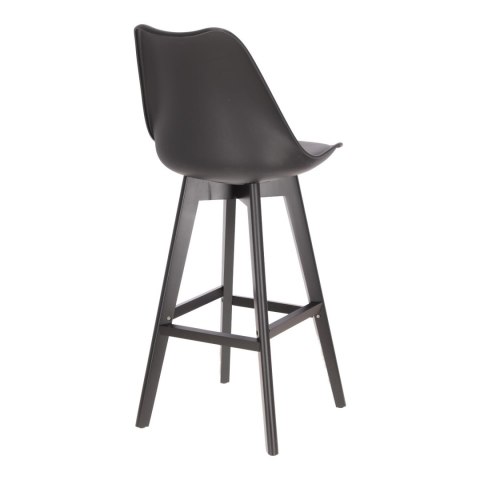 Stołek barowy Norden wood black high PP czarny Stołek barowy Norden wood black high PP czarny