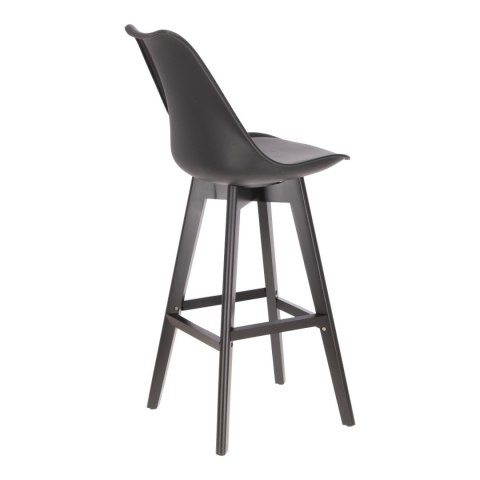 Stołek barowy Norden wood black high PP czarny Stołek barowy Norden wood black high PP czarny