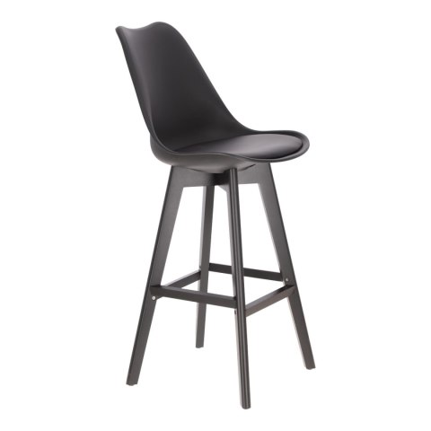 Stołek barowy Norden wood black high PP czarny Stołek barowy Norden wood black high PP czarny