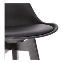 Stołek barowy Norden wood black high PP czarny Stołek barowy Norden wood black high PP czarny