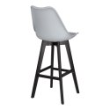 Stołek barowy Norden wood black high PP szary Stołek barowy Norden wood black high PP szary