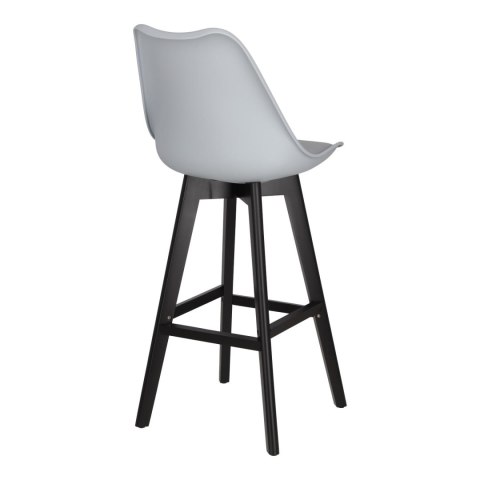 Stołek barowy Norden wood black high PP szary Stołek barowy Norden wood black high PP szary