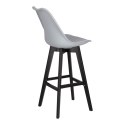 Stołek barowy Norden wood black high PP szary Stołek barowy Norden wood black high PP szary