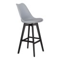 Stołek barowy Norden wood black high PP szary Stołek barowy Norden wood black high PP szary