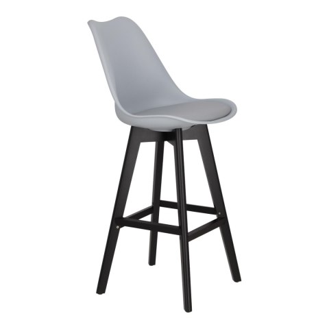 Stołek barowy Norden wood black high PP szary Stołek barowy Norden wood black high PP szary