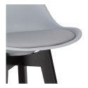 Stołek barowy Norden wood black high PP szary Stołek barowy Norden wood black high PP szary