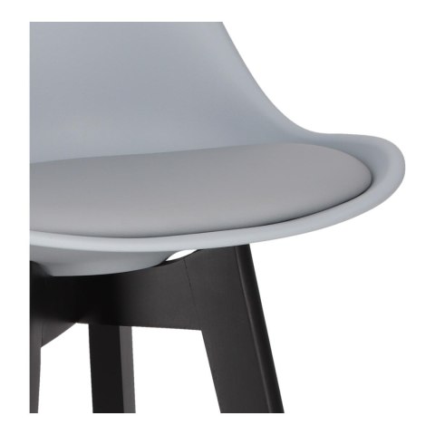 Stołek barowy Norden wood black high PP szary Stołek barowy Norden wood black high PP szary
