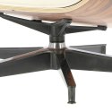 Fotel Vip z podnóżkiem biały/rosewood/ srebrna baza Fotel Vip z podnóżkiem biały/rosewood/ srebrna baza