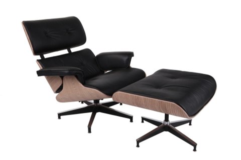 Fotel Vip z podnóżkiem czarny/natural oak/standard base Fotel Vip z podnóżkiem czarny/natural oak/standard base