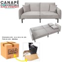 Sofa rozkładana Canif Velvet szara Sofa rozkładana Canif Velvet szara