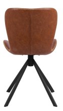 Krzesło Batilda Retro cross brandy /czarne Krzesło Batilda Retro cross brandy /czarne