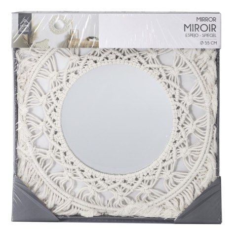 Lustro Macrama 55cm beżowe Lustro Macrama 55cm beżowe