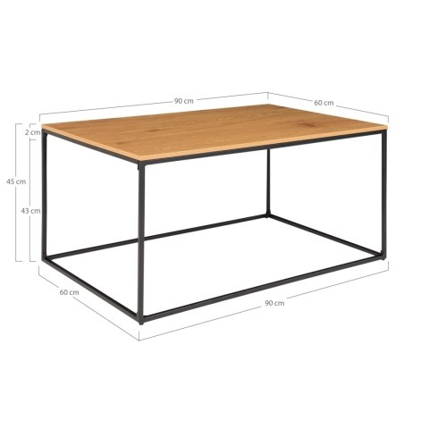 Stolik kawowy Vita dąb naturalny 60x90cm Stolik kawowy Vita dąb naturalny 60x90cm