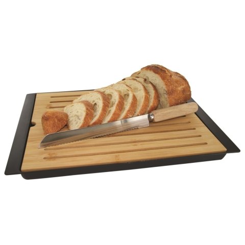 Zestaw deska do krojenia + nóż 38x27 cm czarna Zestaw deska do krojenia + nóż 38x27 cm czarna
