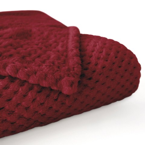 Koc żakardowy AMORRO/BORDO/150x200 Koc żakardowy AMORRO/BORDO/150x200
