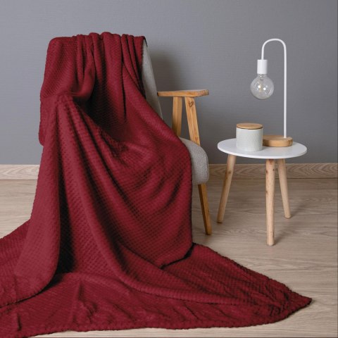Koc żakardowy AMORRO/BORDO/150x200 Koc żakardowy AMORRO/BORDO/150x200