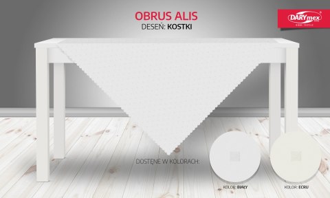 Obrus ALIS 80x80 Biały Kostka (1szt) Obrus ALIS 80x80 Biały Kostka (1szt)