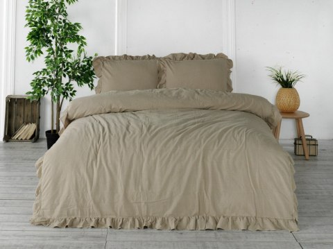 Pościel bawełniana OXFORDTAN/160x200(P) STONEWASHED Pościel bawełniana OXFORDTAN/160x200(P) STONEWASHED