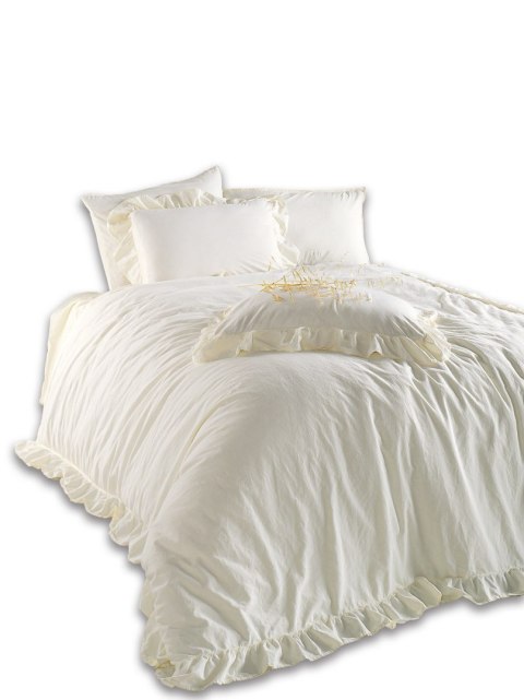 Pościel bawełniana SNOW WHITE/220X200(P) STONEWASHED Pościel bawełniana SNOW WHITE/220X200(P) STONEWASHED