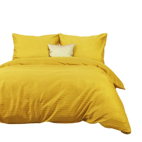 Pościel satyna bawełniana CIZGILI MUSTARD/180x200 EXCLUSIVE Pościel satyna bawełniana CIZGILI MUSTARD/180x200 EXCLUSIVE