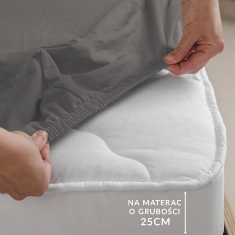 Prześcieradło jersey elastan z gumką ANTHRACITE/ANTRACYT/90x200x30 Prześcieradło jersey elastan z gumką ANTHRACITE/ANTRACYT/90x200x30