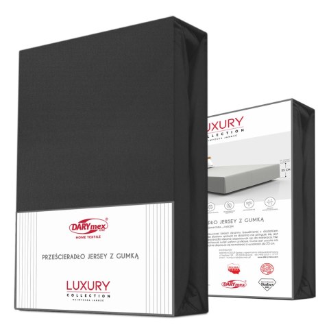 Prześcieradło jersey elastan z gumką BLACK/CZARNY/90x200x30 Prześcieradło jersey elastan z gumką BLACK/CZARNY/90x200x30