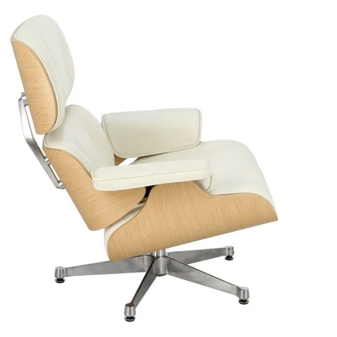 Fotel Vip biały/natural oak/srebrna baza Fotel Vip biały/natural oak/srebrna baza