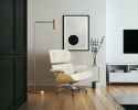 Fotel Vip biały/natural oak/srebrna baza Fotel Vip biały/natural oak/srebrna baza