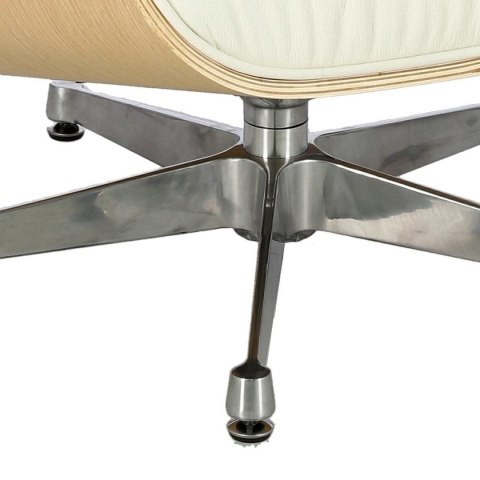 Fotel Vip biały/natural oak/srebrna baza Fotel Vip biały/natural oak/srebrna baza