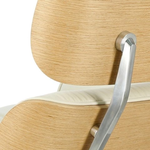Fotel Vip biały/natural oak/srebrna baza Fotel Vip biały/natural oak/srebrna baza