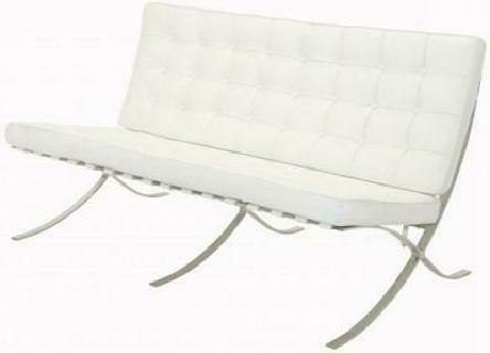 Sofa BA2 2 osobowa, biała skóra naturalna Sofa BA2 2 osobowa, biała skóra naturalna