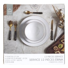 Zastawa stołowa Erina 12-częsciowa biała