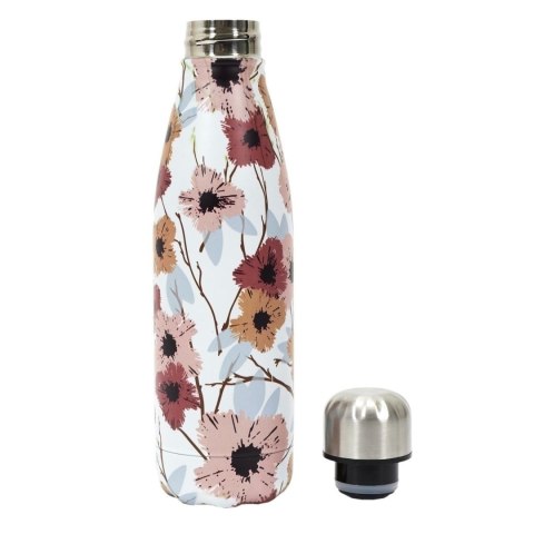 Butelka termiczna Flower biało różowa 500ml Butelka termiczna Flower biało różowa 500ml