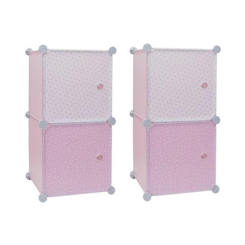 Modularny regał Cubes 2 do pokoju dziecka różowy Modularny regał Cubes 2 do pokoju dziecka różowy